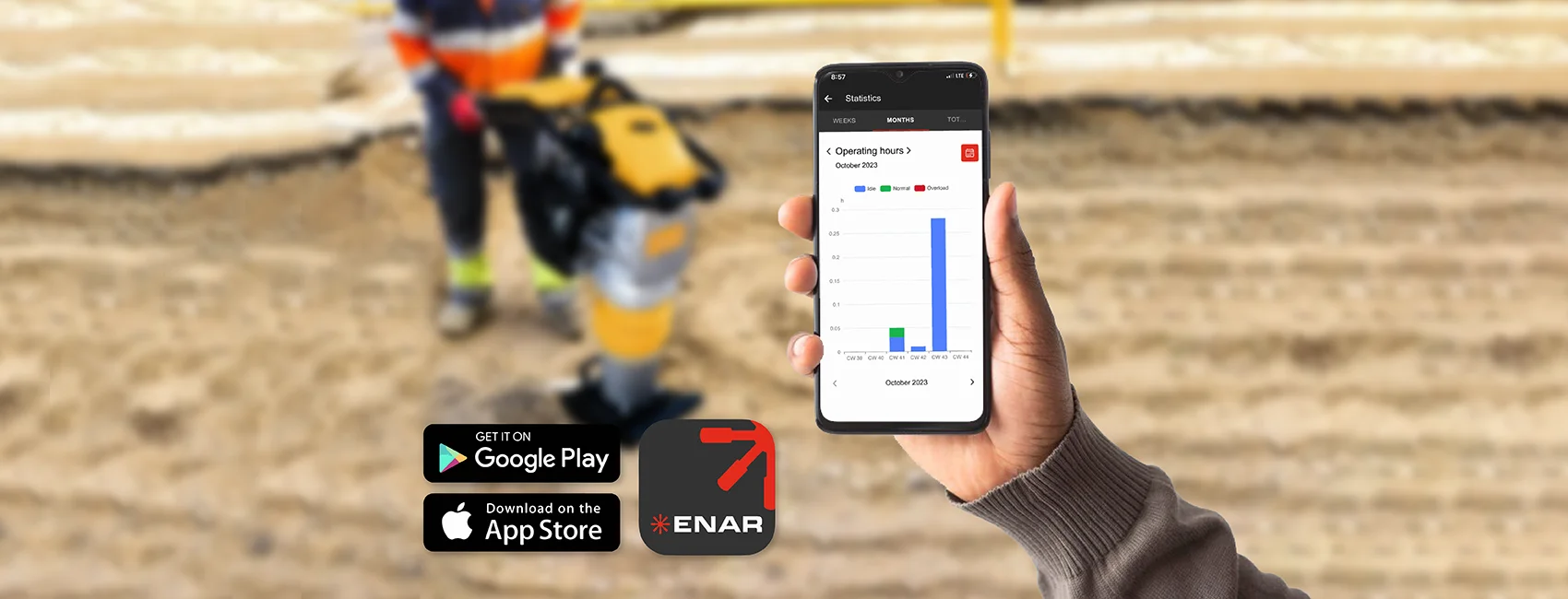 My ENAR - digitale Lösung zur Betriebsdatenerfassung Ihrer Baumaschine